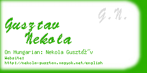 gusztav nekola business card